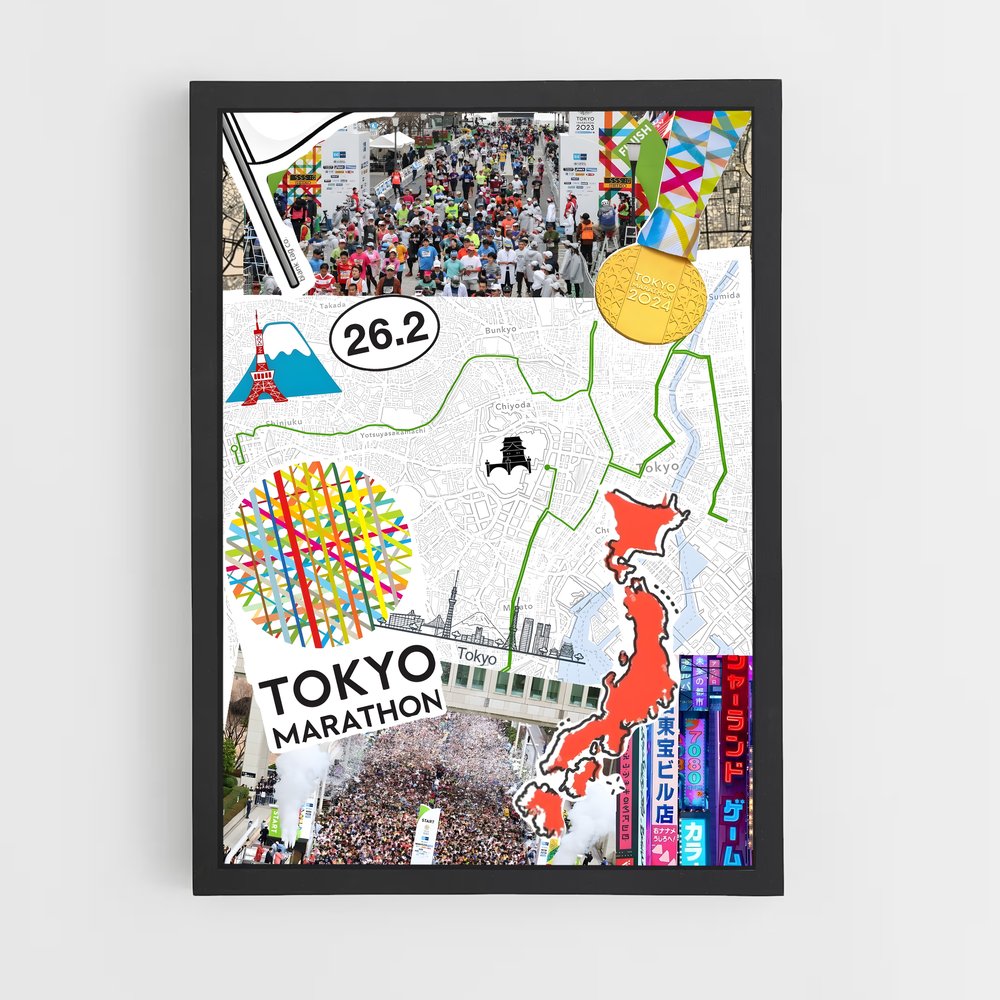 Poster Tokyo Run – affiche Athlétisme (vue 2)